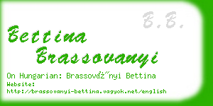 bettina brassovanyi business card